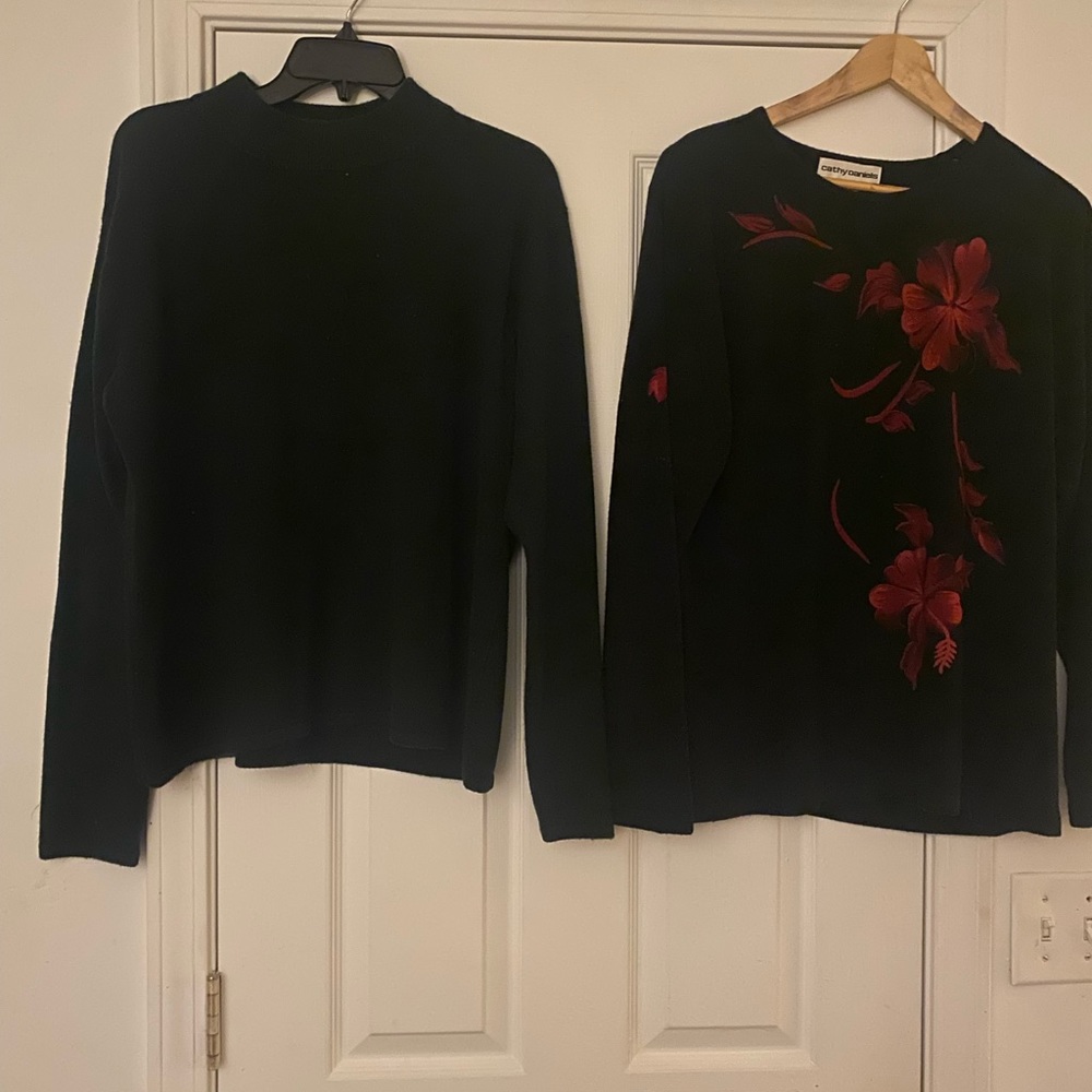 Two Beautiful black 3 sweaters,XL
